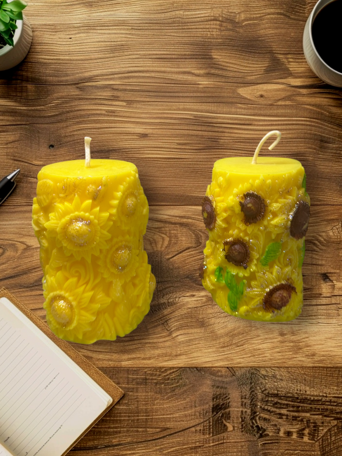 Sunflower candle